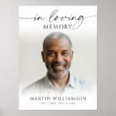 愛する記憶の写真 現代スクリプト葬儀 ポスター (正面)