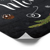 愛する記憶の冬の休暇結婚式の看板 ポスター (角)