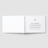 愛する記憶の十字架モダンシンプルの記念 ゲストブック (全面)