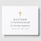 愛する記憶の十字架モダンシンプルの記念 ゲストブック (正面)