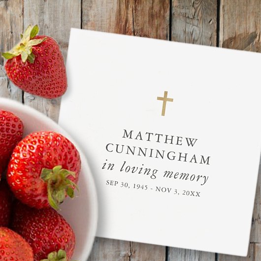 愛する記憶の十字架モダンシンプルの記念 スタンダードカクテルナプキン