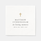 愛する記憶の十字架モダンシンプルの記念 スタンダードカクテルナプキン (正面)