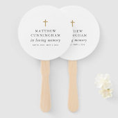 愛する記憶の十字架モダンシンプルの記念 ハンドファン (正面&裏面)