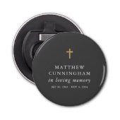 愛する記憶の十字架モダンシンプルの記念 栓抜き (正面)