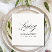 愛する記憶の台本モダンのエレガント葬儀で スタンダードカクテルナプキン