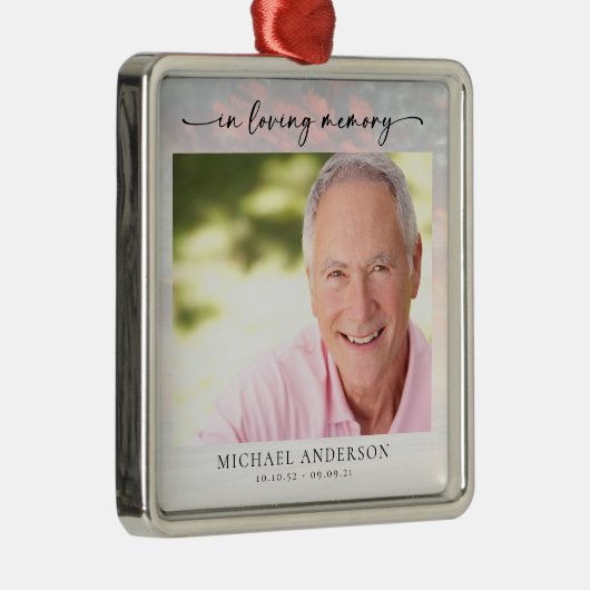 愛する記憶の夕日の記念碑 メタルオーナメント (右)