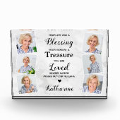 愛する記憶の大理石のモダン悔やみや弔慰記念碑 フォトブロック (正面)