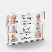 愛する記憶の大理石のモダン悔やみや弔慰記念碑 フォトブロック (左)