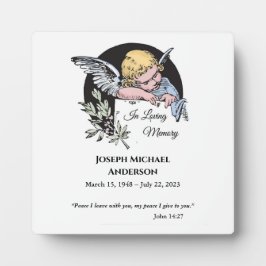 愛する記憶の天使 - オーダーメイド名記念碑 フォトプラーク