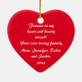 愛する記憶の夫のパーソナライズされたオーナメント セラミックオーナメント (裏面)