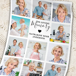 愛する記憶の家族11フォトコラージュ記念 フリースブランケット