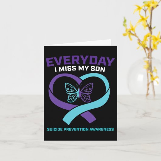 愛する記憶の息子の自殺防止認識度 カード (黄色い花)