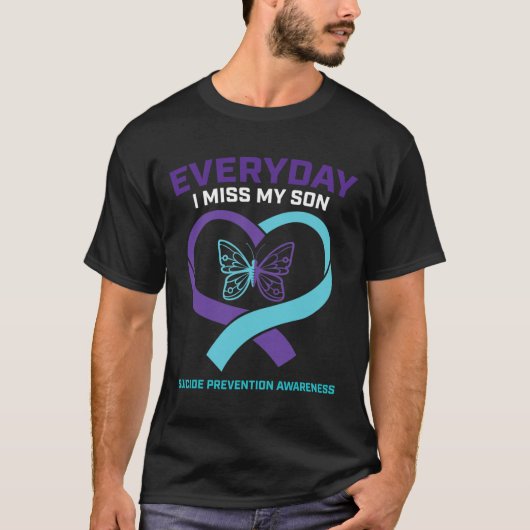 愛する記憶の息子の自殺防止認識度 Tシャツ (正面)
