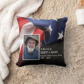 愛する記憶の愛国国旗の悔やみや弔慰写真 クッション (ブランケット)