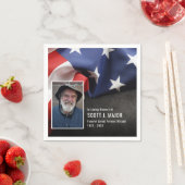 愛する記憶の愛国国旗の悔やみや弔慰写真 スタンダードカクテルナプキン (インサイチュ)