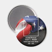 愛する記憶の愛国国旗の悔やみや弔慰写真 マグネット (正面/裏面)