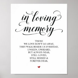 愛する記憶の我々のハートメモリアルのサイン ポスター