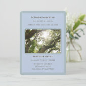 愛する記憶の木の記念葬儀で青 招待状 (スタンド正面)