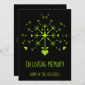 愛する記憶の木製のボーで風にタンポポ (正面/裏面)