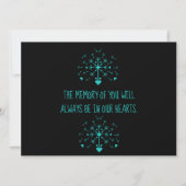 愛する記憶の木製のボーで風にタンポポ カード (裏面)