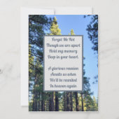 愛する記憶の森　メモリアルカード 招待状 (裏面)