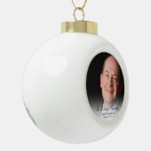 愛する記憶の父の記念写真 セラミックボールオーナメント (左)