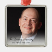 愛する記憶の父の記念写真 メタルオーナメント (正面)