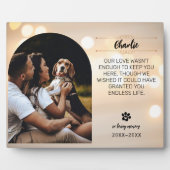 愛する記憶の犬の写真プレート – サイズ 8"x10" フォトプラーク (正面)