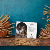 愛する記憶の犬の写真プレート - 名入れ フォトプラーク (側面)