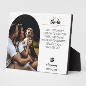 愛する記憶の犬の写真プレート - 名入れ フォトプラーク (側面)
