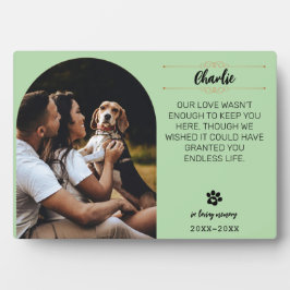 愛する記憶の犬の写真プレート - 名入れ フォトプラーク