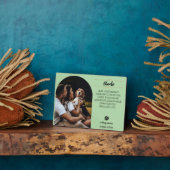 愛する記憶の犬の写真プレート - 名入れ フォトプラーク (側面)