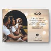 愛する記憶の犬の写真プレート - 名入れ フォトプラーク (正面)