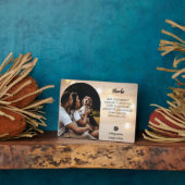 愛する記憶の犬の写真プレート - 名入れ フォトプラーク (側面)