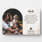 愛する記憶の犬の写真プレート - 名入れ フォトプラーク (正面)