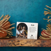 愛する記憶の犬の写真プレート - 名入れ フォトプラーク (側面)