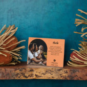 愛する記憶の犬の写真プレート - 名入れ フォトプラーク (側面)