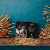 愛する記憶の犬の写真プレート - 名入れ フォトプラーク (側面)