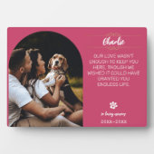 愛する記憶の犬の写真プレート - 名入れ フォトプラーク (正面)