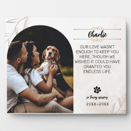 愛する記憶の犬の写真プレート – 8x10 思い出を飾ろう フォトプラーク