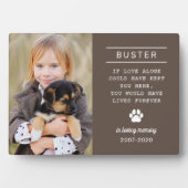 愛する記憶の犬 パーソナライズされた写真記念碑 フォトプラーク (正面)