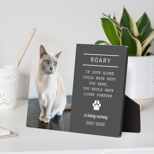 愛する記憶の猫の写真 チャコール フォトプラーク