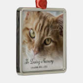 愛する記憶の猫の写真 メタルオーナメント (右)