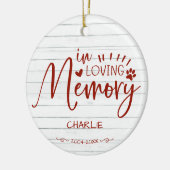 愛する記憶の猫または犬のペット追悼写真 セラミックオーナメント (左)