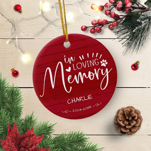 愛する記憶の猫または犬のペット追悼写真 セラミックオーナメント