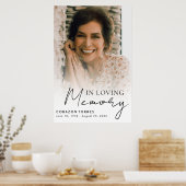 愛する記憶の生涯の祝祭写真葬儀 ポスター (キッチン)