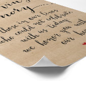 愛する記憶の看板 - 葬儀の記念看板 ポスター (角)