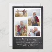 愛する記憶の石板写真葬儀悔やみや弔慰 サンキューカード (正面)