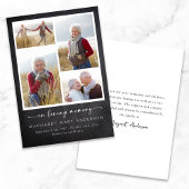 愛する記憶の石板写真葬儀悔やみや弔慰 サンキューカード