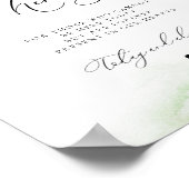 愛する記憶の結婚記念標識のユーカリ ポスター (角)